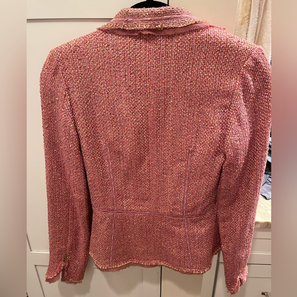 Vintage Chanel-Inspired Woven Blazer View 5